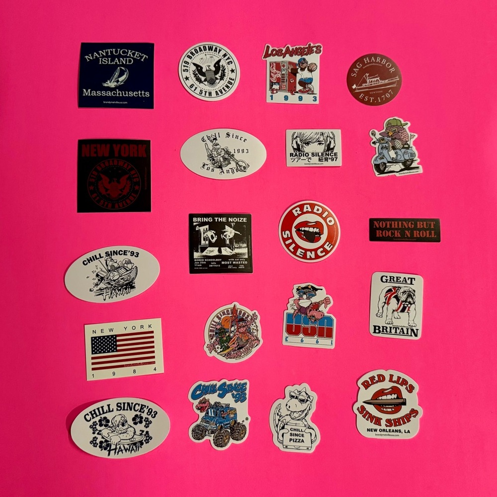 Lot of Brandy Melville Stickers! Set of 16